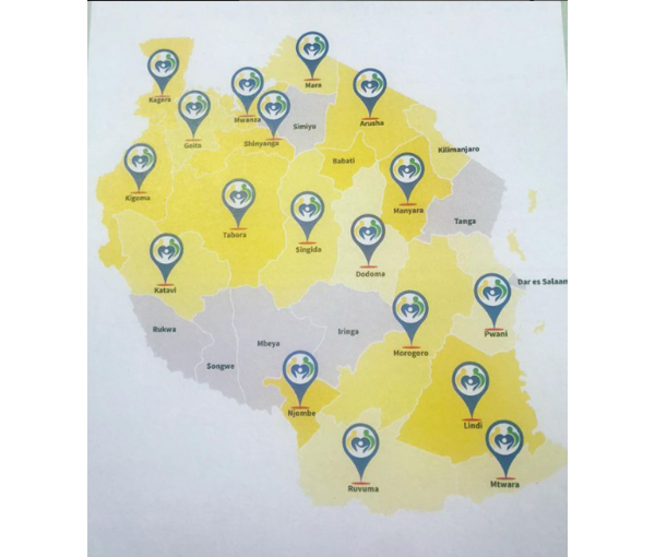 The Trust operates across 18 regions and 36 districts in mainland Tanzania. 